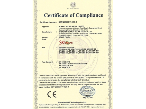 Certificate of Compliance