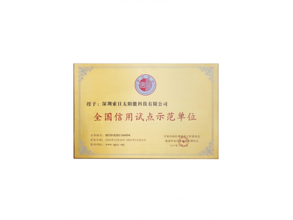 National Credit Pilot Demonstration Unit